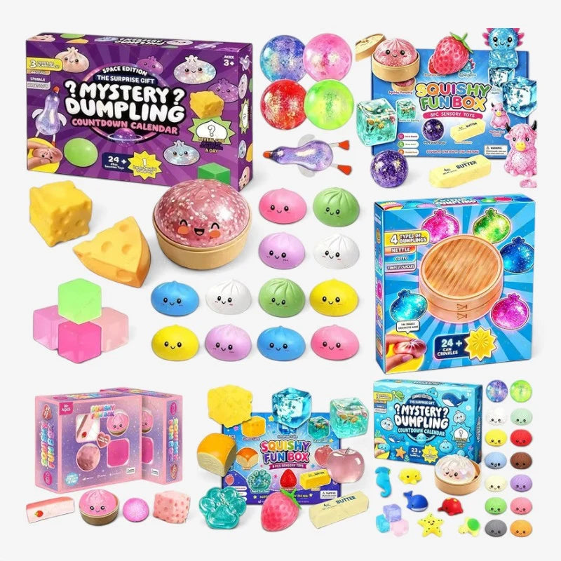 Squishy Toy Advent Calendar Slow-Return Foam Set of 24