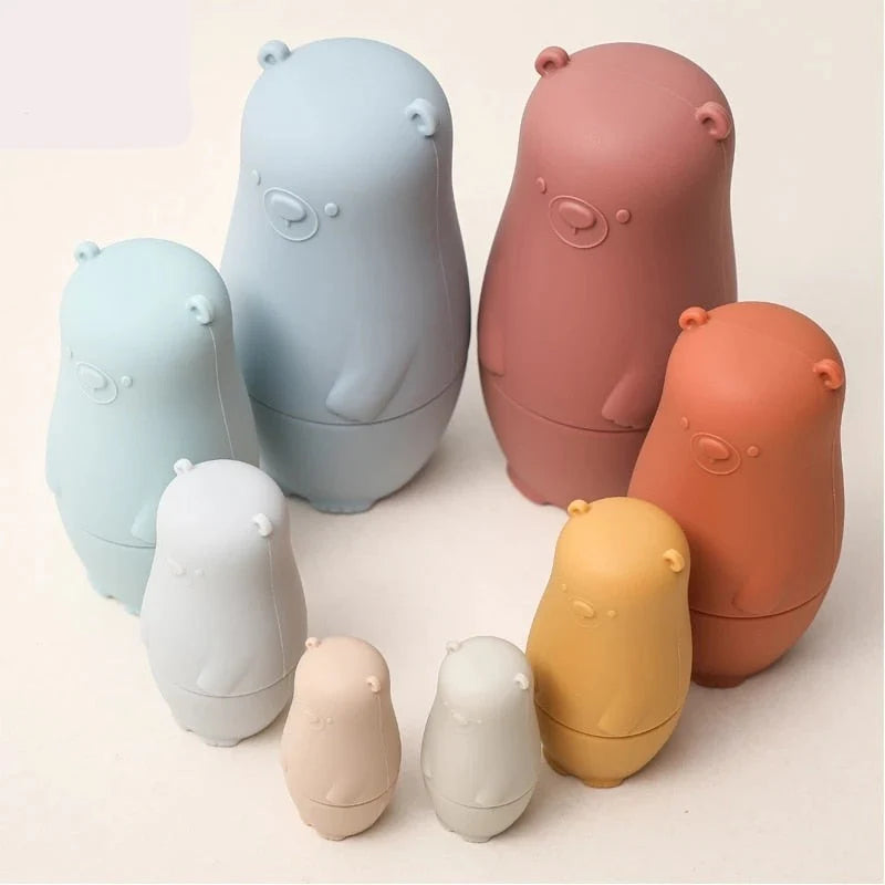 Stacking Dolls Food-Grade Silicone Teething-Friendly Set of 4