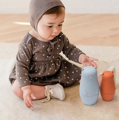 Stacking Dolls Food-Grade Silicone Teething-Friendly Set of 4