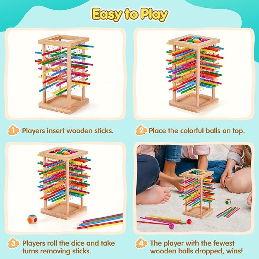 Stacking Game 3-in-1 Solid Wood & Non-Toxic Paint