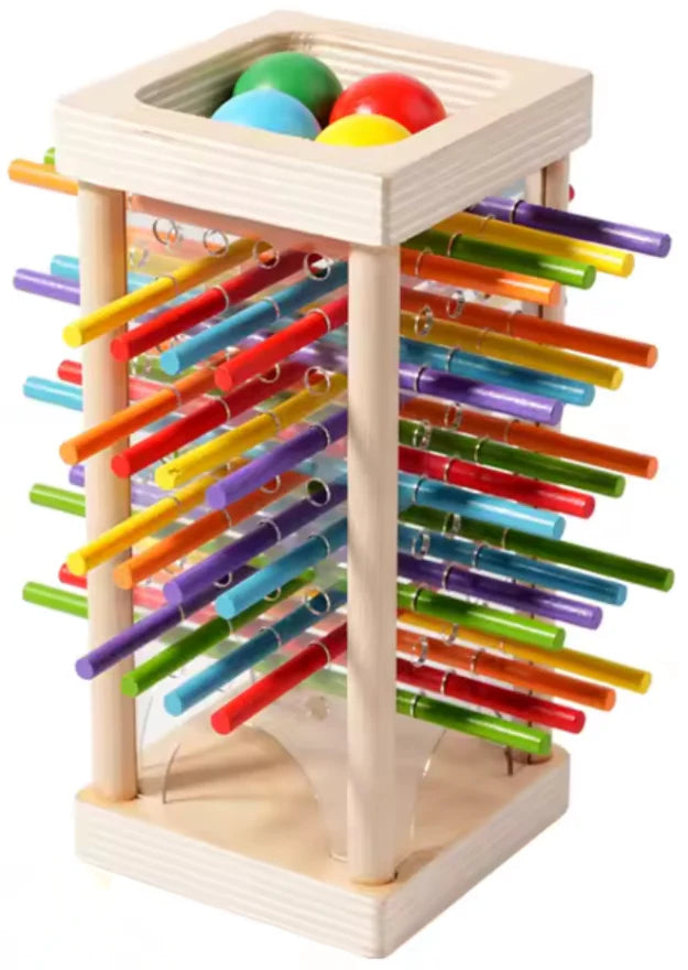 Stacking Tower Game Natural Wood Non-Toxic Paints