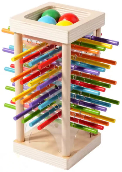 Stacking Tower Game Natural Wood Non-Toxic Paints
