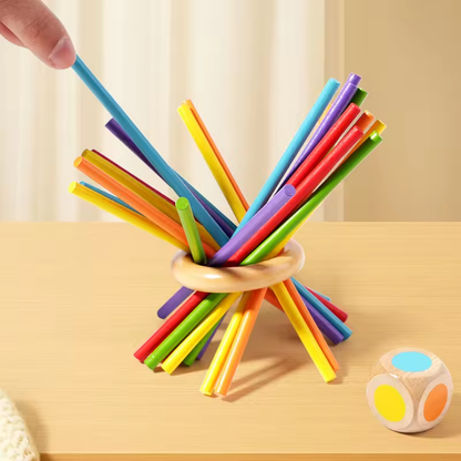 Stacking Tower Game Natural Wood Non-Toxic Paints
