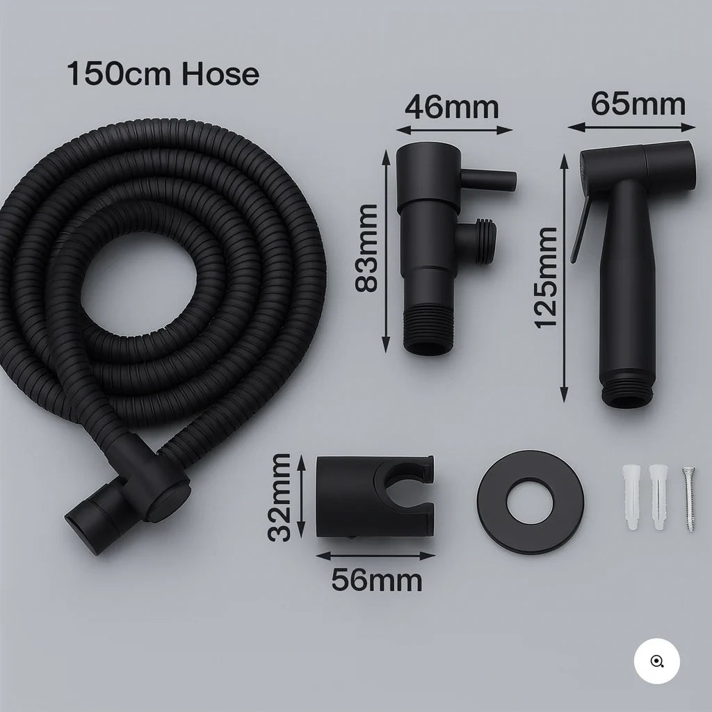 Stainless Steel Bidet Sprayer with Wall Mount – Clean Toilet Shower Solution