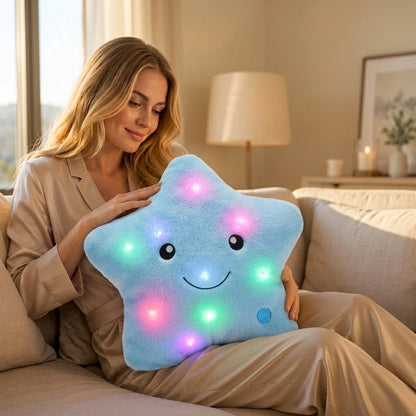Star Pillow Plush LED Color-Changing Battery-Operated