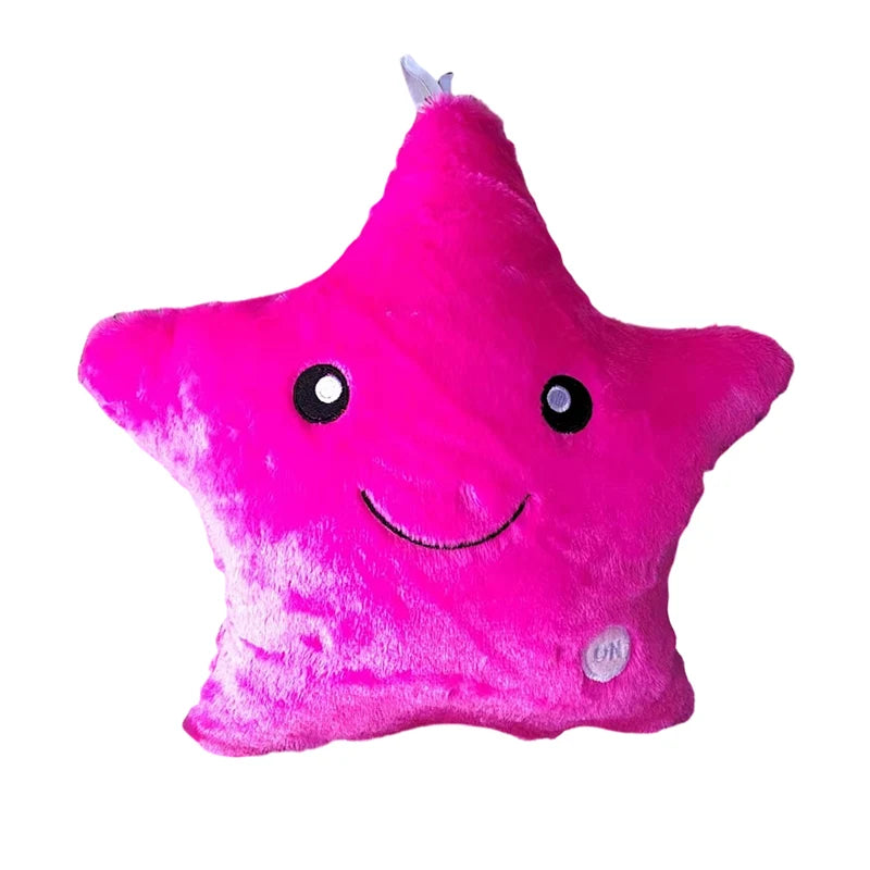 Star Pillow Plush LED Color-Changing Battery-Operated