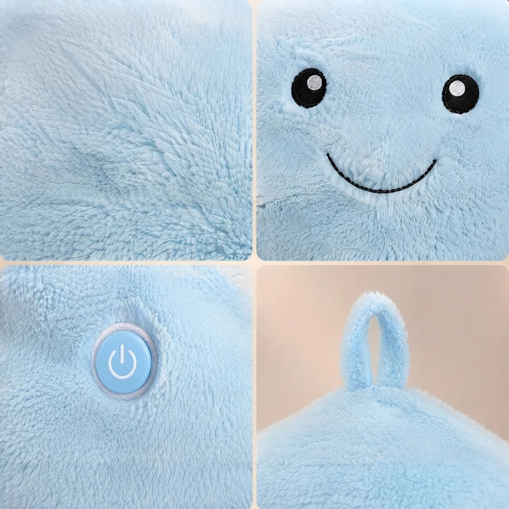 Star Pillow Plush LED Color-Changing Battery-Operated