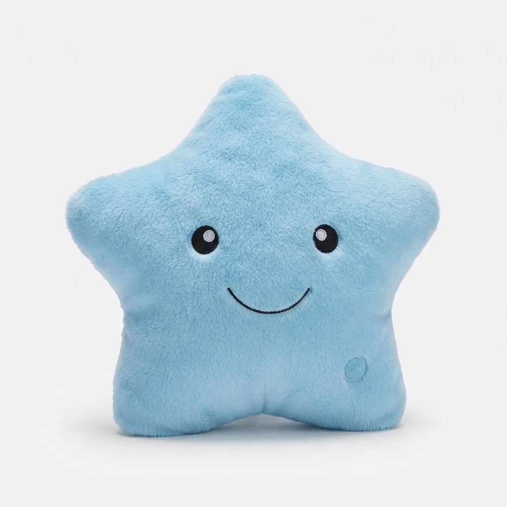 Star Pillow Plush LED Color-Changing Battery-Operated