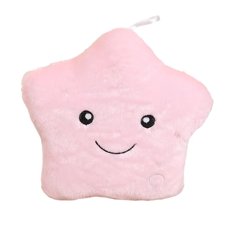 Star Pillow Plush LED Color-Changing Battery-Operated