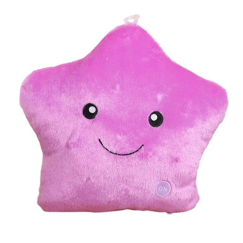 Star Pillow Plush LED Color-Changing Battery-Operated