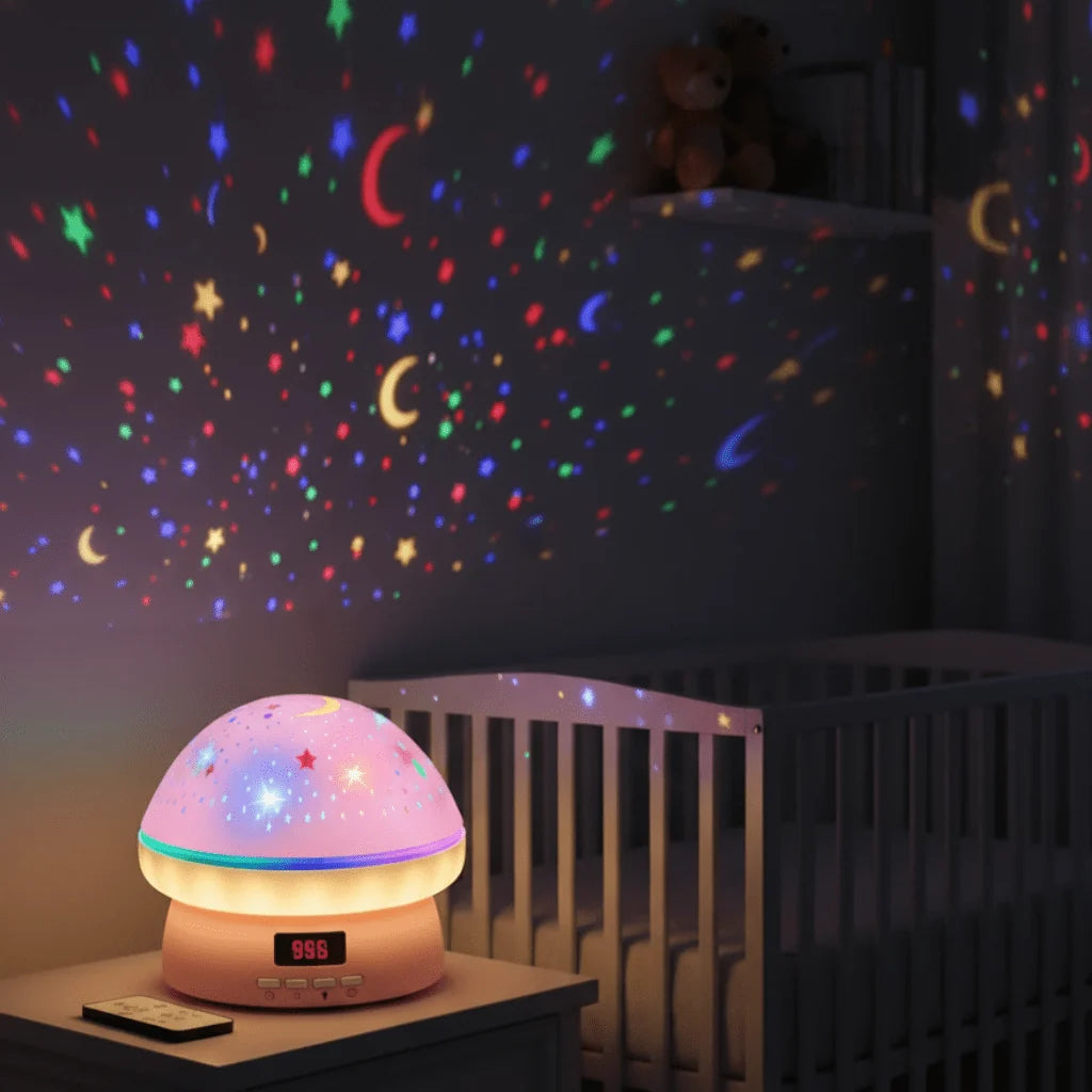 Star Projector 16-Color Rotating LED With Remote & Timer