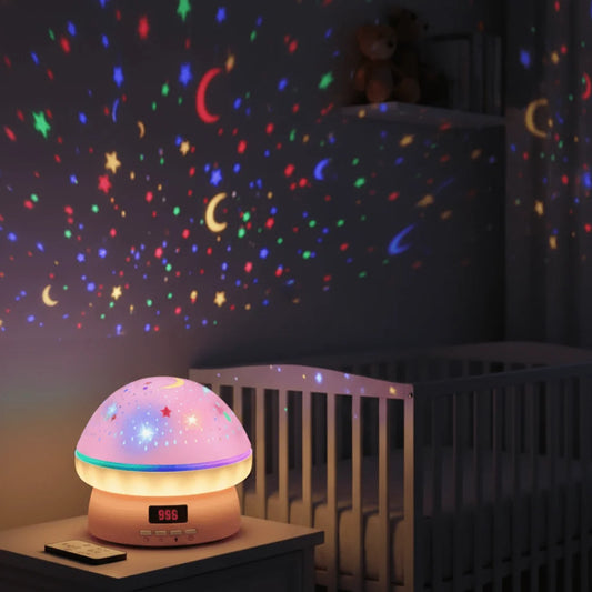 Star Projector 16-Color Rotating LED With Remote & Timer