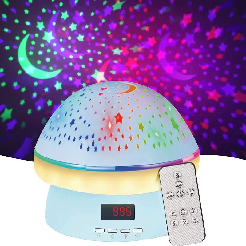 Star Projector 16-Color Rotating LED With Remote & Timer