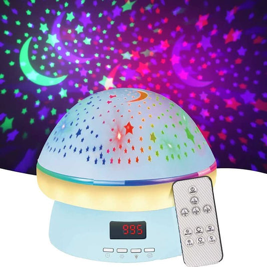 Star Projector 16-Color Rotating LED With Remote & Timer