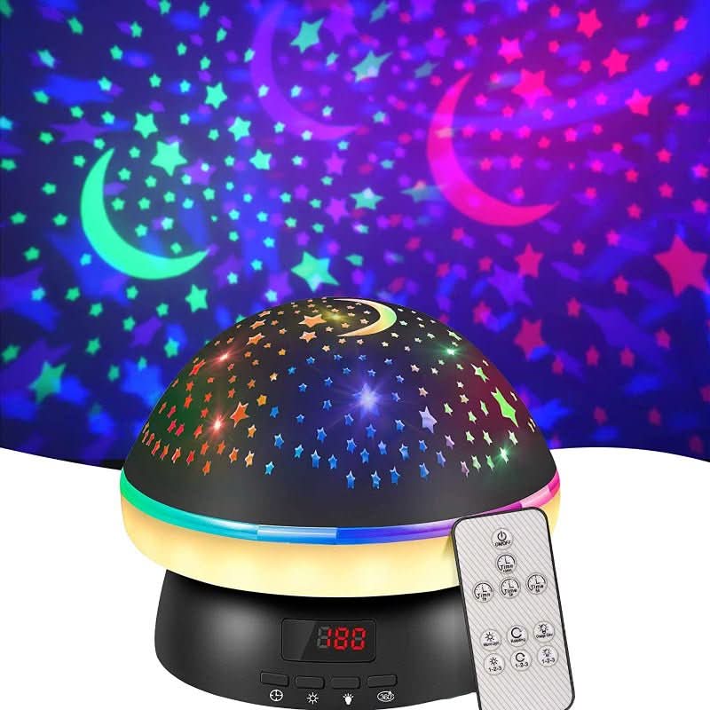 Star Projector 16-Color Rotating Remote Control & Timer
