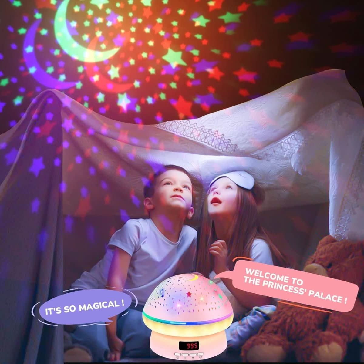 Star Projector 16-Color Rotating Remote Control & Timer