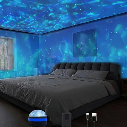 Star Projector Lamp Moving Stars & Nebula USB Powered