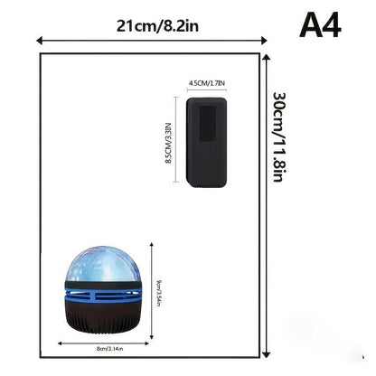 Star Projector Lamp Moving Stars & Nebula USB Powered