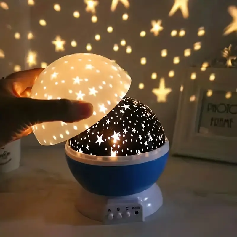 Star Projector Night Light USB Rechargeable Built-In Speaker