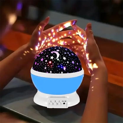 Star Projector Night Light USB Rechargeable Built-In Speaker