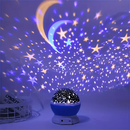 Star Projector Night Light USB Rechargeable Built-In Speaker
