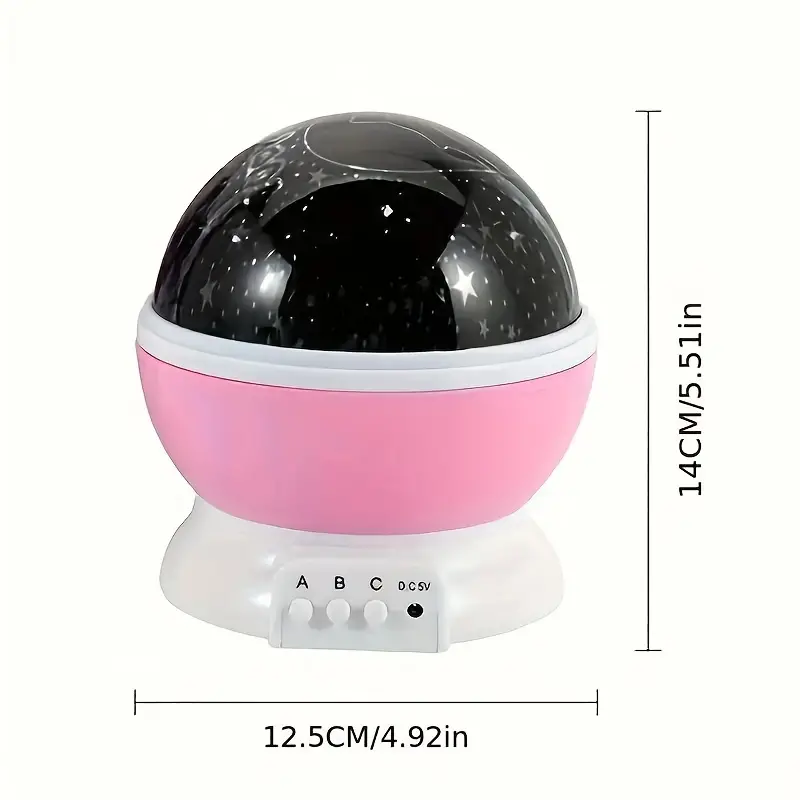 Star Projector Night Light USB Rechargeable Built-In Speaker
