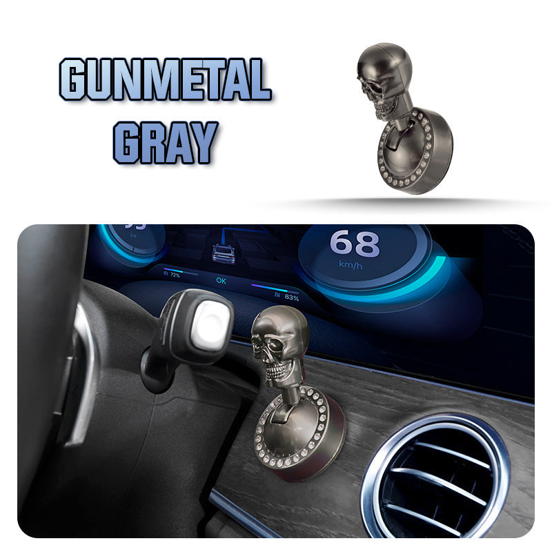 Start Button Cover Skull Rhinestone No-Drill Aluminum