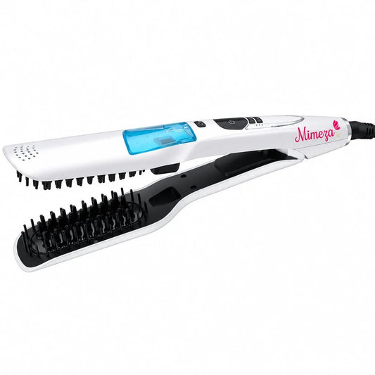 Steam Hair Straightener Ceramic Plates Adjustable Heat Automatic Shut-Off