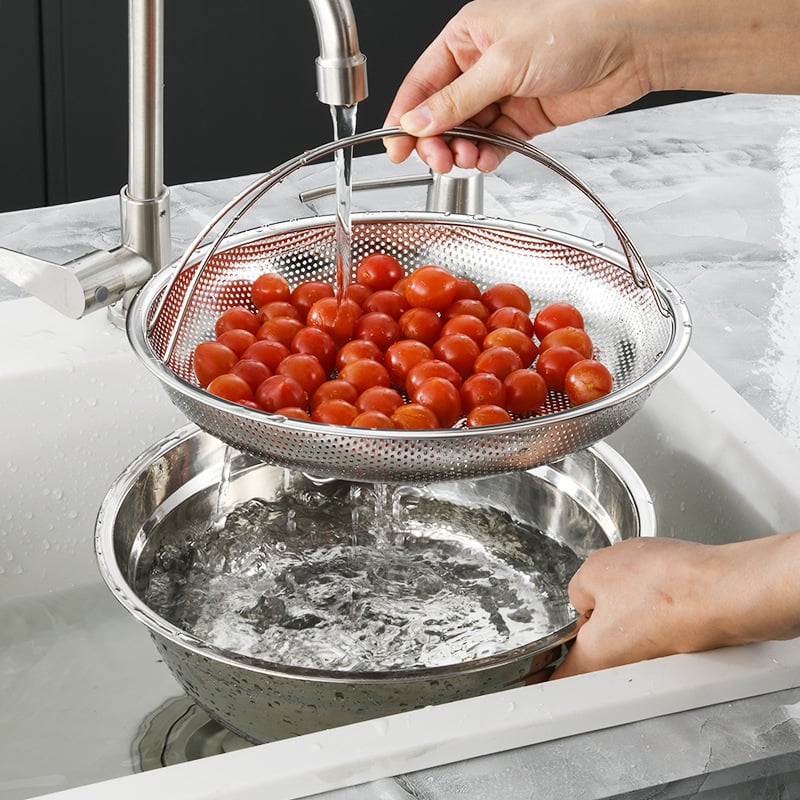 Steamer Insert Stainless Steel Fine Perforation Ergonomic Handle