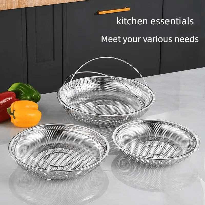 Steamer Insert Stainless Steel Fine Perforation Ergonomic Handle