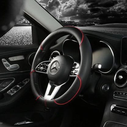 Steering Wheel Cover Synthetic Leather Non-Slip Diamond Grip