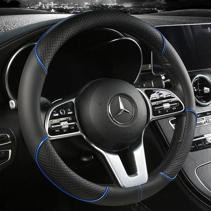 Steering Wheel Cover Synthetic Leather Non-Slip Diamond Grip