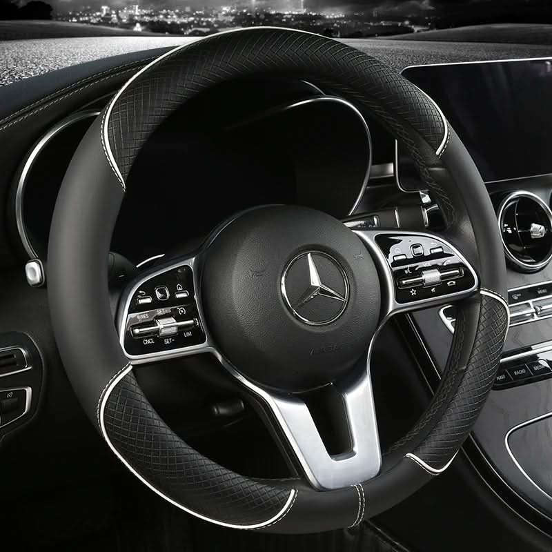 Steering Wheel Cover Synthetic Leather Non-Slip Diamond Grip