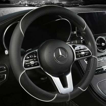 Steering Wheel Cover Synthetic Leather Non-Slip Diamond Grip