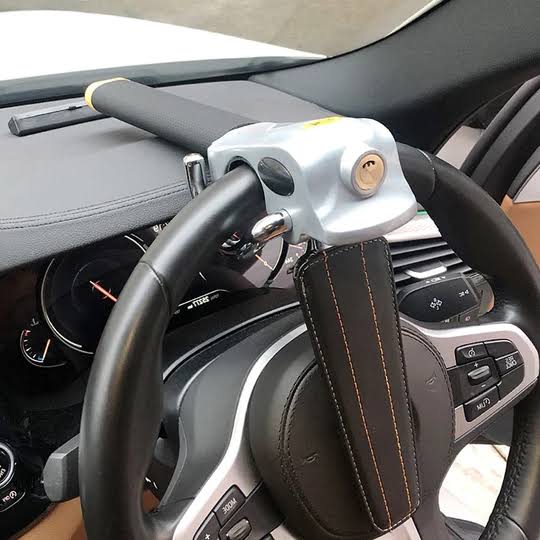 Steering Wheel Lock Triple Locking Adjustable Fit