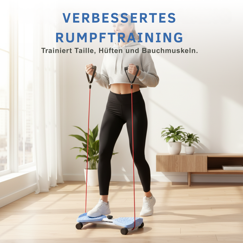 Stepper Twist Motion & Resistance Bands Steel Frame