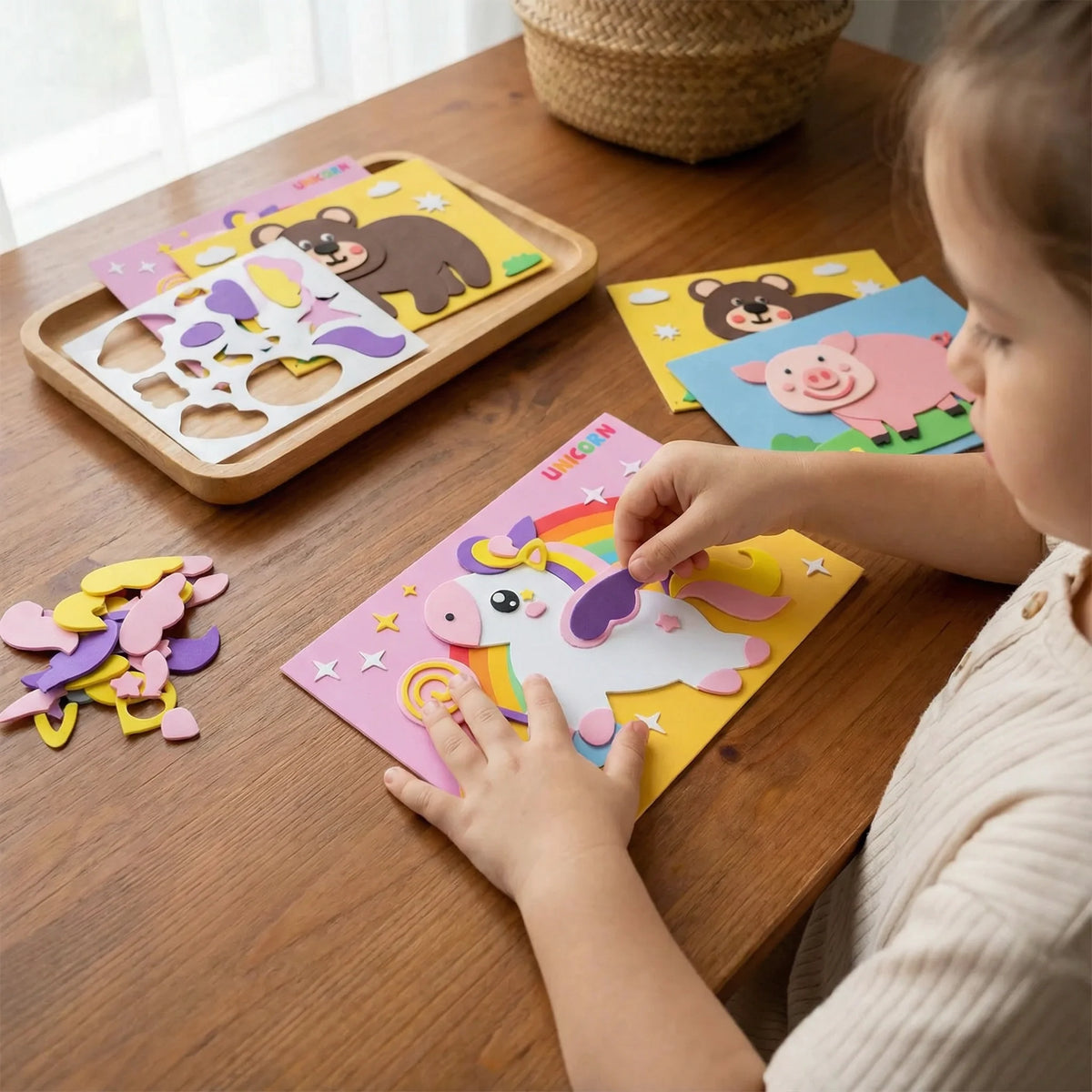 Sticker Matching Activity Set Numbered Peel-and-Stick Designs