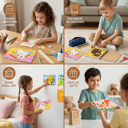 Sticker Matching Activity Set Numbered Peel-and-Stick Designs