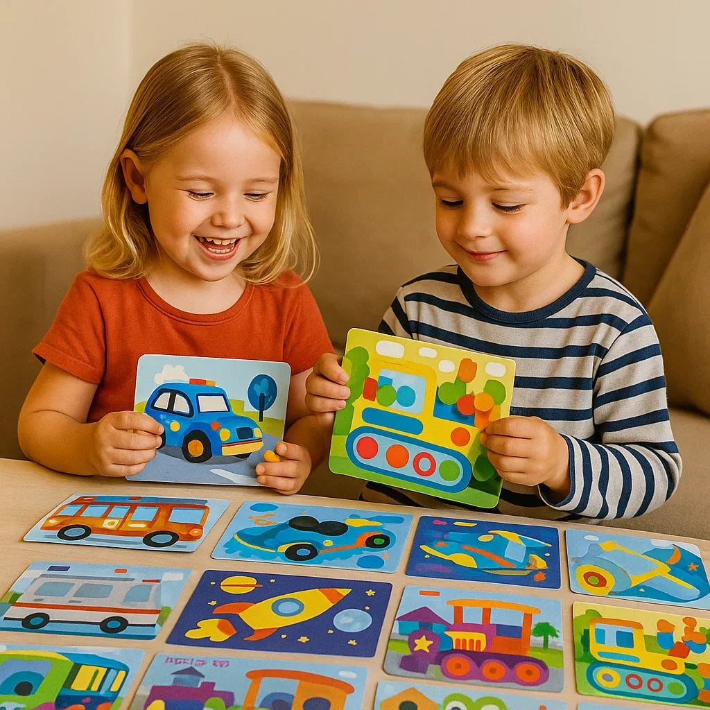 Sticker Matching Activity Set Numbered Peel-and-Stick Designs