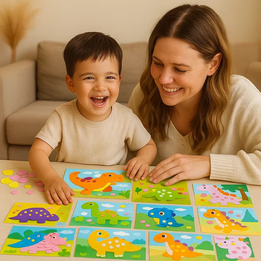 Sticker Matching Activity Set Numbered Peel-and-Stick Designs