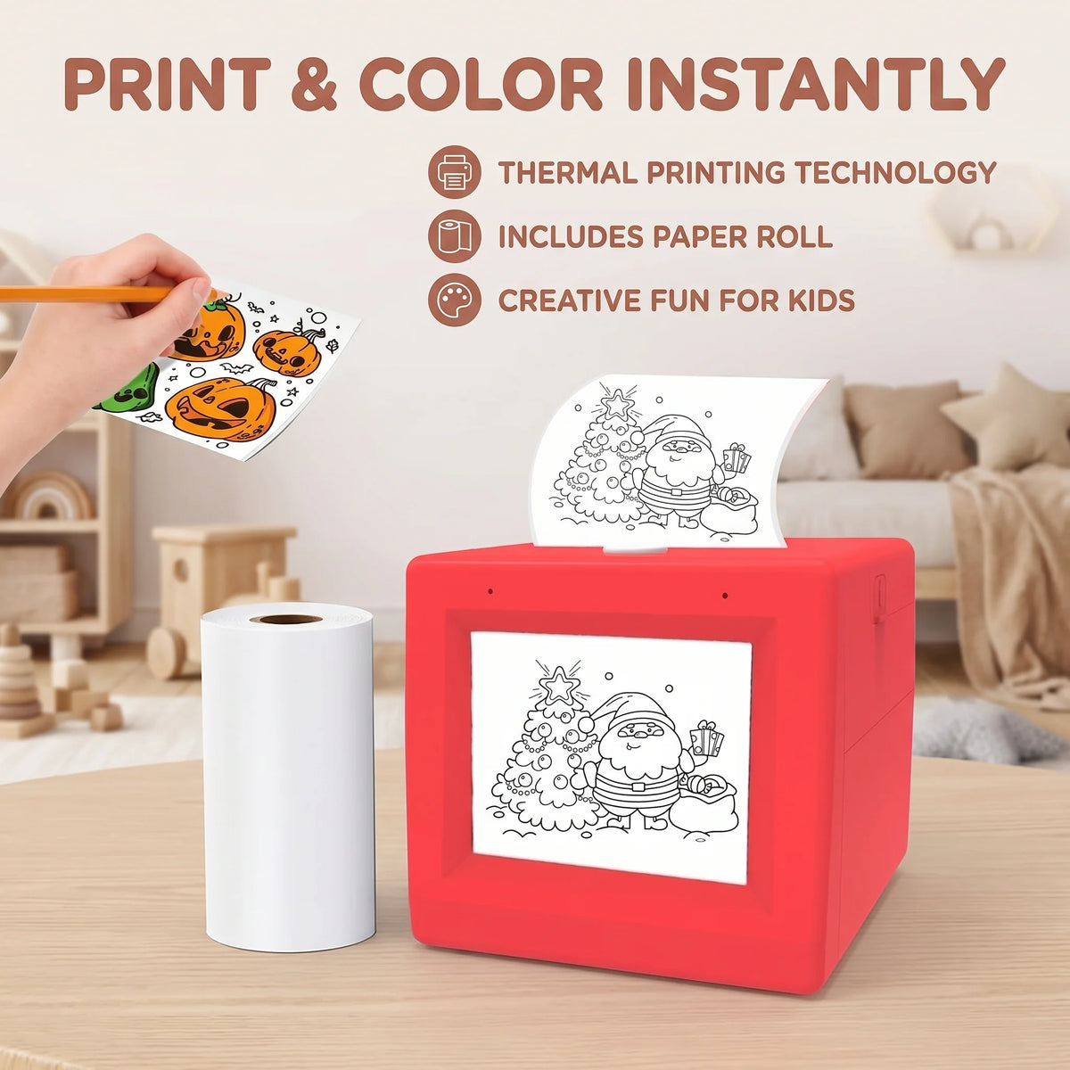Sticker Printer AI Voice-Activated Inkless Thermal