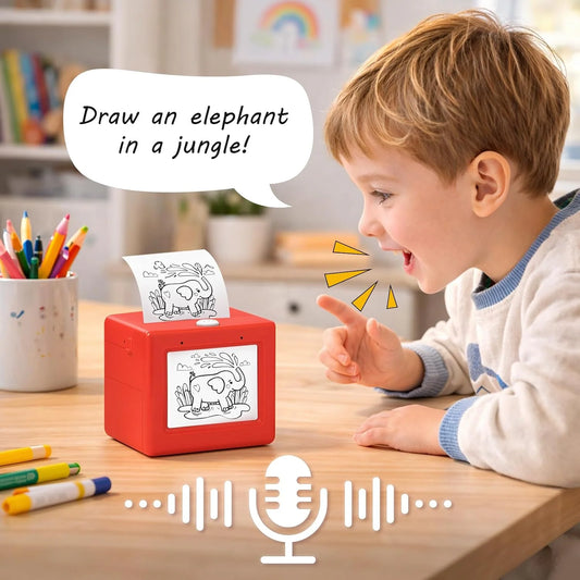 Sticker Printer AI Voice-Activated Inkless Thermal