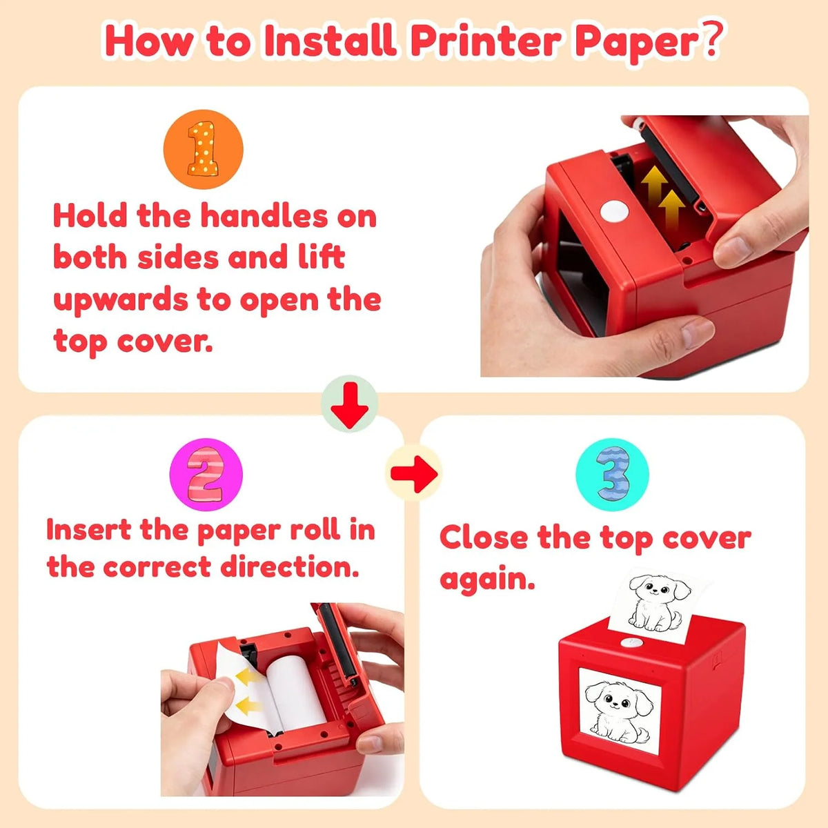 Sticker Printer AI Voice-Activated Inkless Thermal