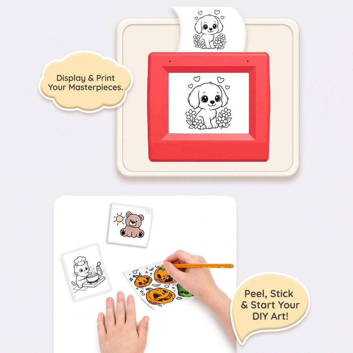 Sticker Printer AI Voice-Activated Inkless Thermal