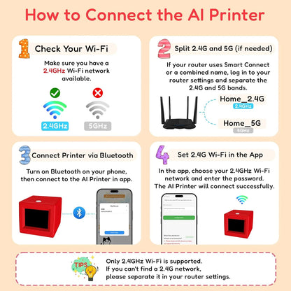 Sticker Printer AI Voice-Activated Inkless Thermal