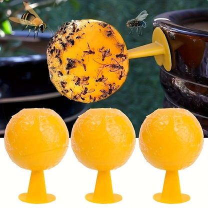 Sticky Fruit Fly Trap Bright Ball Chemical-Free 3-Pack