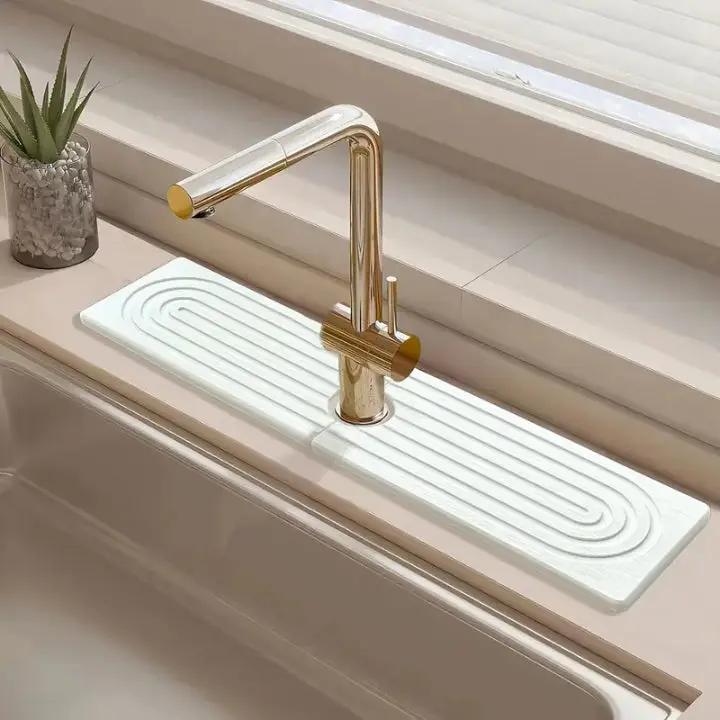 Stone Bath Mat Absorbent Quick-Drying Non-Slip 2-Piece Set