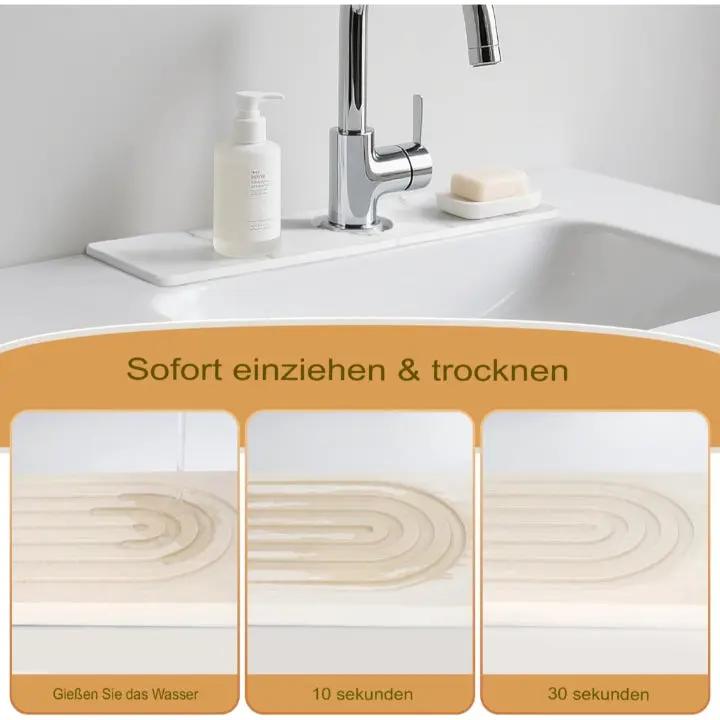 Stone Bath Mat Absorbent Quick-Drying Non-Slip 2-Piece Set