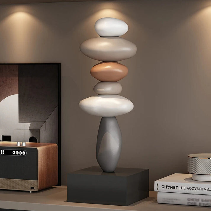 Stone Sculpture Stacked Minimalist Tabletop