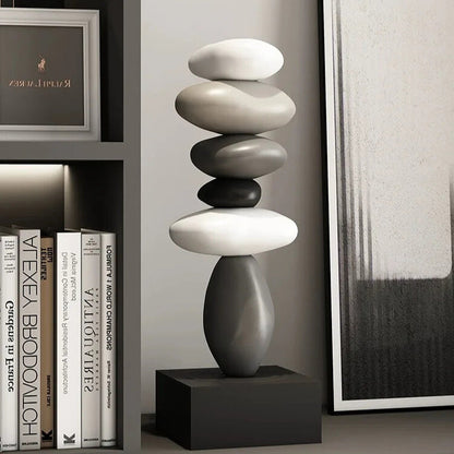 Stone Sculpture Stacked Minimalist Tabletop